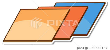 Sticker parallelogram shape on white background 80630125