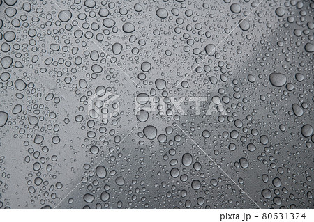Water drops on car body. Hydrophobic effect. 80631324