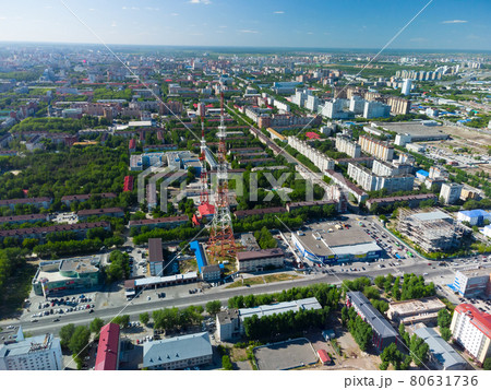Aerial view of the TV Tower in Tyumen. Russia Aerial view of the TV Tower in Tyumen. Russia 80631736