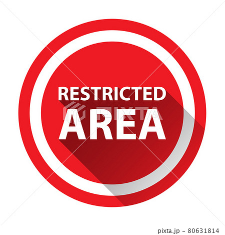 Restricted area authorized personnel only symbol No access, no entry, prohibition sign with man vector icon for graphic design, logo, web site, social media, mobile app, ui illustration 80631814