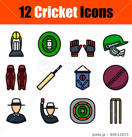 Cricket Icon Set 80632635