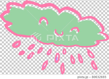 子供が描いたかわいい雲の落書き 子供が描いたかわいい雲の落書き 80632693