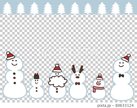 聖誕雪人框架背景 80633124