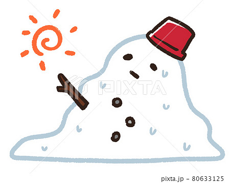 Best Free Melting snowman Illustration download in PNG & Vector format