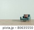 leather sofa in the room. 3D rendering 80635550