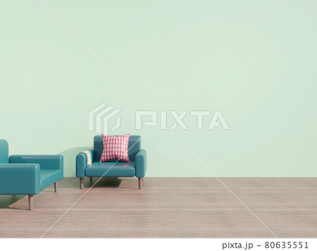 leather sofa in the room. 3D rendering leather sofa in the room. 3D rendering 80635551
