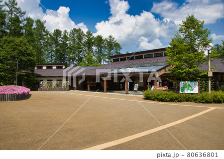アルプスあづみの公園 大町 松川地区 インフォメーションセンター 長野県大町市の写真素材