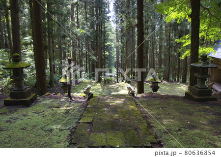 神秘的な青鬼神社 青鬼集落 長野県白馬村 神秘的な青鬼神社 青鬼集落 長野県白馬村 80636854