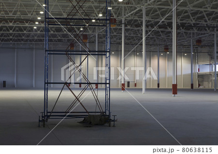 Empty Storehouse With Scaffold Empty Storehouse With Scaffold 80638115