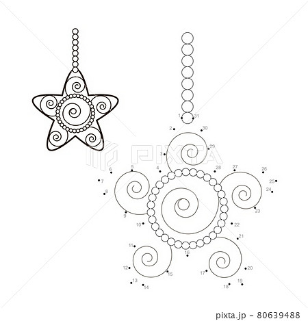 Dot to dot Christmas puzzle for children. Connect dots game. Christmas star Dot to dot Christmas puzzle for children. Connect dots game. Christmas star 80639488