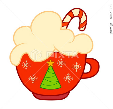 Christmas cartoons clip art. Cup clipart vector illustration 80640260