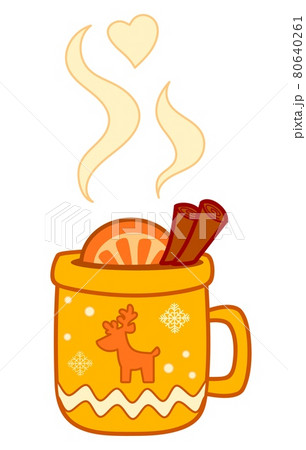 Christmas cartoons clip art. Cup clipart vector illustration 80640261