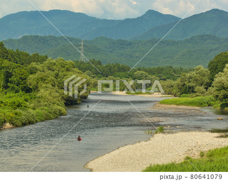三面川の鮎釣り 80641079