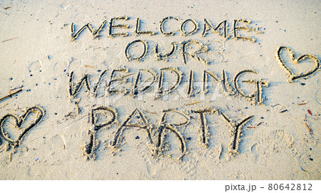 結婚式 素材 砂文字 結婚式 素材 砂文字 80642812