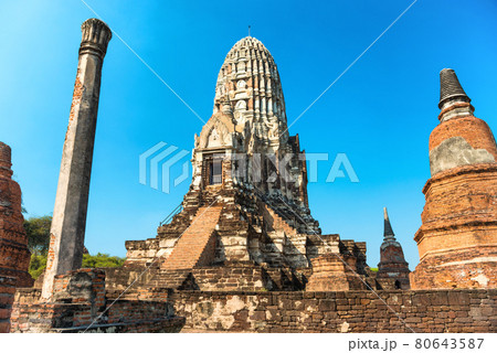 Buddhist temple Wat Ratchaburana and its prang in Ayutthaya Buddhist temple Wat Ratchaburana and its prang in Ayutthaya 80643587