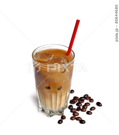 Pour Shaker Coffee Tall Glass Ice Stock Photo 1064066582