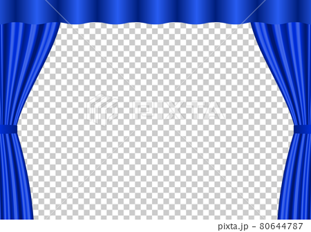 Blue Theater Curtain Background Material No 02 Stock Ilration 80644787 Pixta