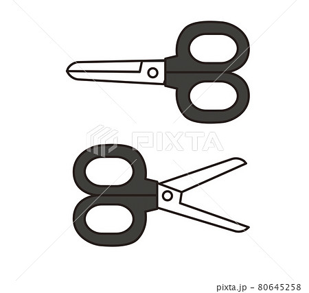 シンプル イラスト ハサミのベクターイラストのイラスト素材