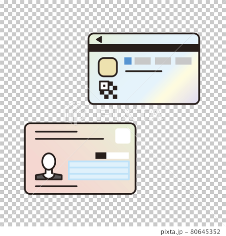 シンプル　イラスト　マイナンバーカードのベクターイラスト 80645352