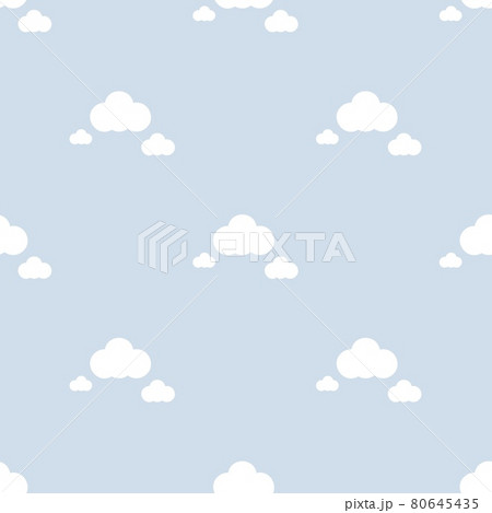 Seamless nursery pattern with clouds on lilac sky. Vector kids background. Gentle backdrop Seamless nursery pattern with clouds on lilac sky. Vector kids background. Gentle backdrop 80645435