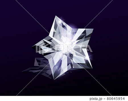 星型のダイヤモンドの背景イラストのイラスト素材