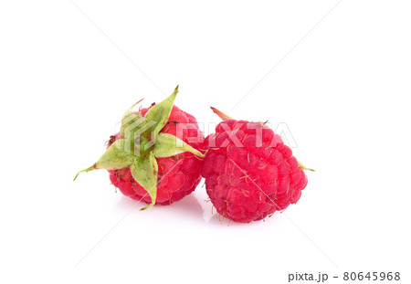 fresh raspberry isolated on white background 80645968