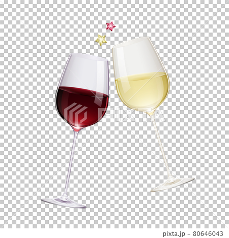 red and white wine toast