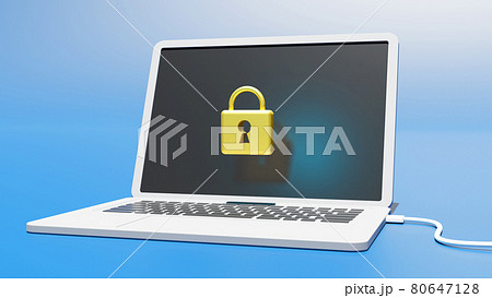 セキュリティのイメージ画像 パソコンと南京錠の画像素材 コンピューターシステムのロック サイバーセキ セキュリティのイメージ画像 パソコンと南京錠の画像素材 コンピューターシステムのロック サイバーセキ 80647128