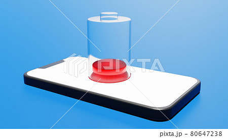 充電のイメージ画像　パソコンとスマートフォンの接続　高速充電　データ送信　3Dレンダリング	 80647238
