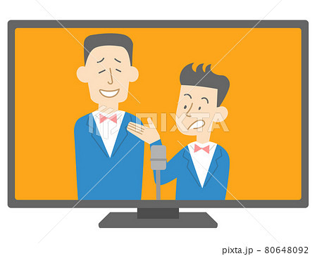 お笑い番組 テレビのイラスト素材