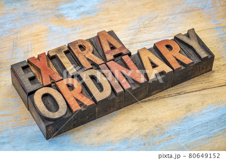 extraordinary word in wood type 80649152