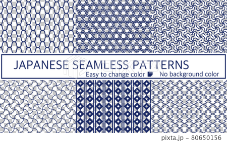Japanese pattern seamless pattern set Japanese pattern seamless pattern set 80650156