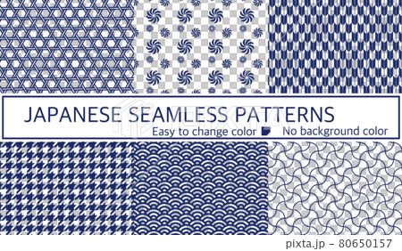 Japanese pattern seamless pattern set Japanese pattern seamless pattern set 80650157
