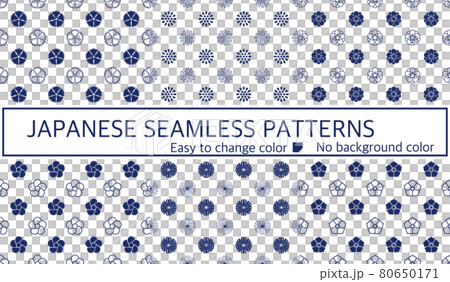 Japanese pattern seamless pattern set 80650171