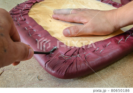 Banner of old worn-out furniture, in the workshop, working process. 80650186