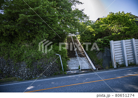 大船渡の街の階段 80651274