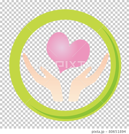 手の中にハートが入ったイラスト 80651894