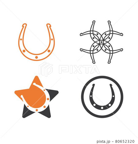 horse shoe icon logo vector illustration 80652320