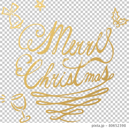 Christmas Merry Christmas English calligraphy font handwritten logo characters fashionable illustrations 80652398