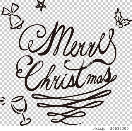 クリスマス メリークリスマス 英語 カリグラフィー フォント 手書き ロゴ 文字 おしゃれ イラストのイラスト素材