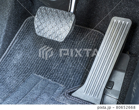 Car Brake Pedal and Accelerator Pedal Stock Image - Image of auto, fast:  260661143