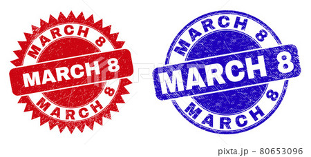 MARCH 8 Round and Rosette Stamp Seals with Distress Style MARCH 8 Round and Rosette Stamp Seals with Distress Style 80653096