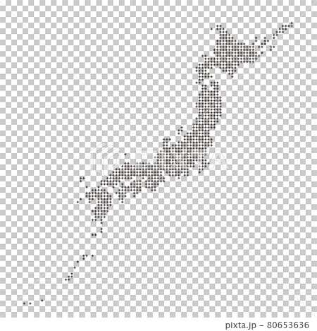 Japanese map made of cross pattern black Japanese map made of cross pattern black 80653636