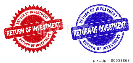 RETURN OF INVESTMENT Round and Rosette Watermarks with Scratched Surface 80653868