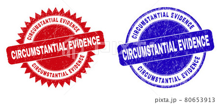 CIRCUMSTANTIAL EVIDENCE Rounded and Rosette Seals with Grunged Style 80653913