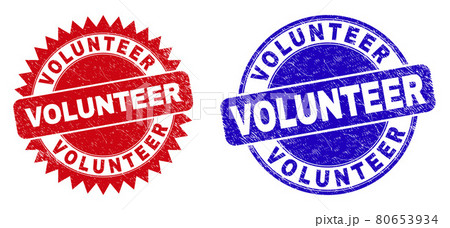 VOLUNTEER Rounded and Rosette Watermarks with Unclean Texture 80653934