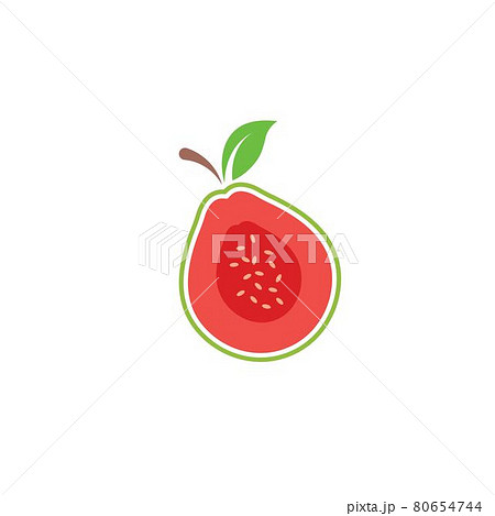 guava fruit vector icon illustration design 80654744