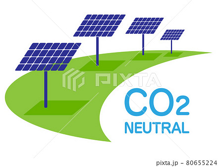 太陽光発電のイラスト素材