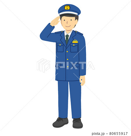 警察官の男性イラストのイラスト素材