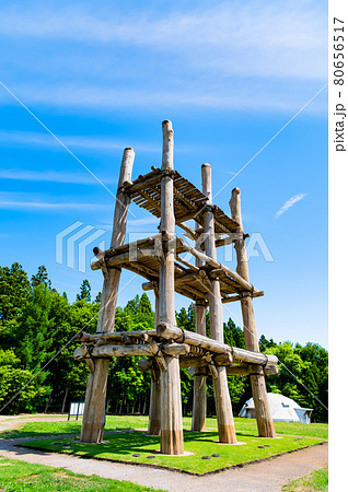 青森県 三内丸山遺跡 六本柱建物 青森県 三内丸山遺跡 六本柱建物 80656517